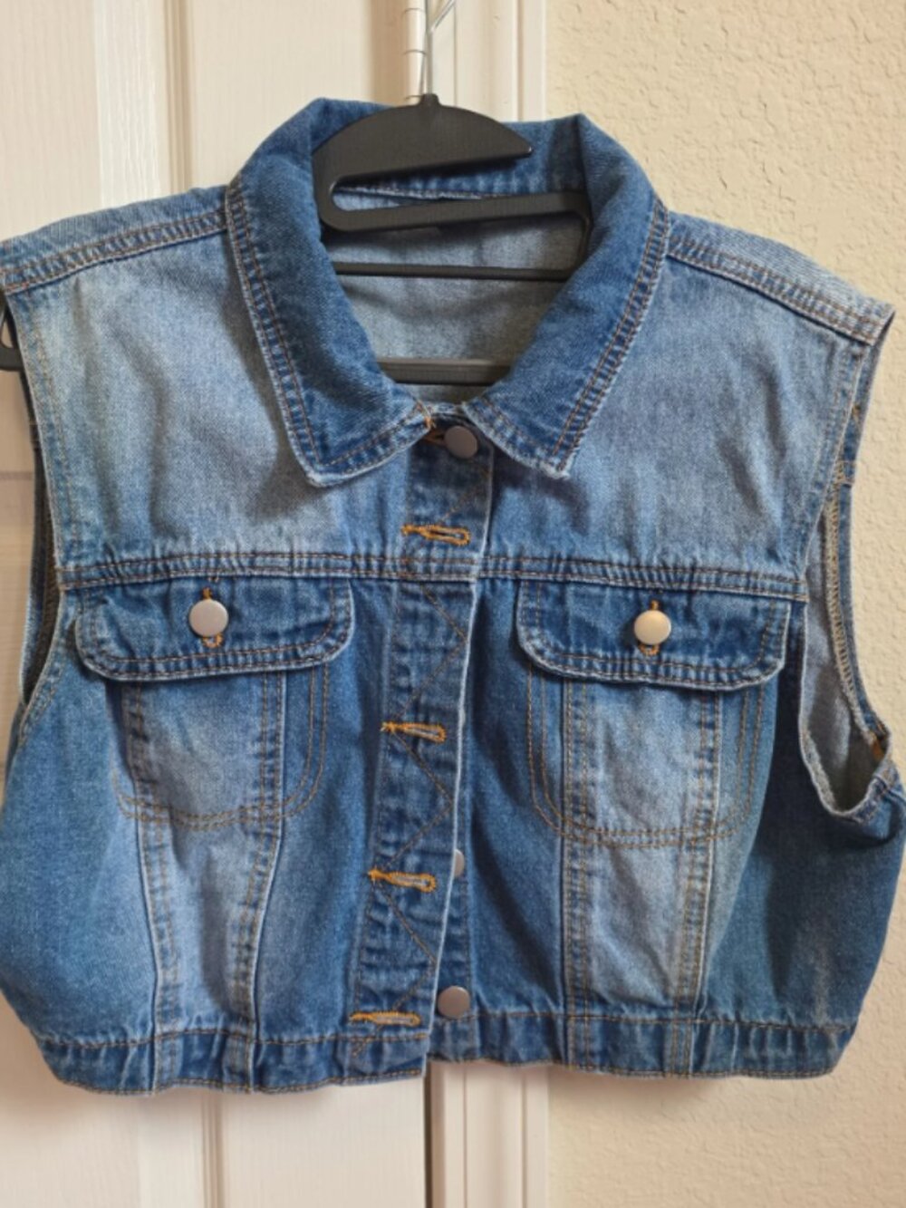 Shein Cropped Denim Vest